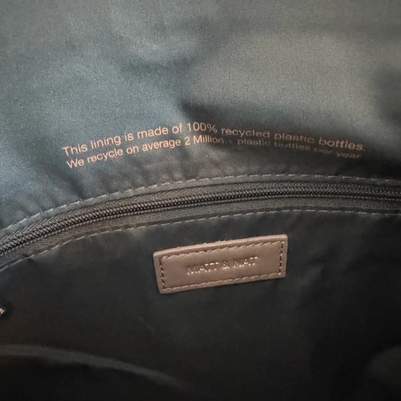 Matt & Nat  Robby clutch bag zipper gray fold over purse vegan leather hand bag - Picture 6 of 6